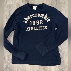 Abercrombie Kids, size medium, long sleeve, navy shirt.